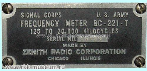 SCR-211-T Frequency Meter Set ; Zenith Radio Corp.; (ID = 723177) Ausrüstung