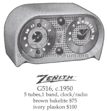 G516 Ch= 5G03; Zenith Radio Corp.; (ID = 1487463) Radio