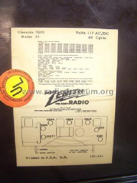 G725 Ch= 7G01; Zenith Radio Corp.; (ID = 175482) Radio