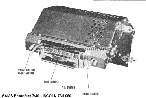 7ML080 Lincoln Ch= 7C80; Zenith Radio Corp.; (ID = 1333336) Car Radio