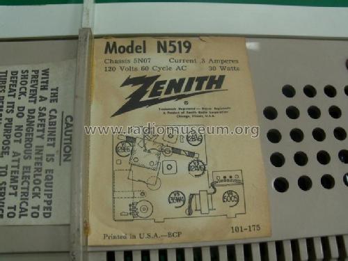 N519L Ch=5N07; Zenith Radio Corp.; (ID = 2156166) Radio