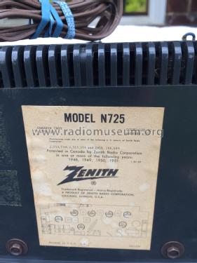 N725J Ch= 7N05; Zenith Radio Corp.; (ID = 2006484) Radio