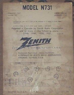 N731M 'The Highlighter' Ch= 7N07 2-2345; Zenith Radio Corp.; (ID = 513559) Radio