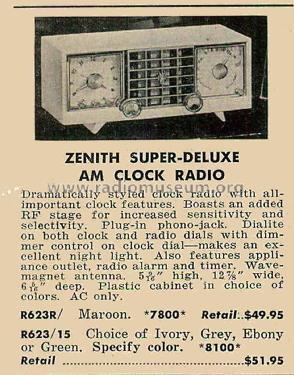 R623Y Ch=6R03; Zenith Radio Corp.; (ID = 2097873) Radio
