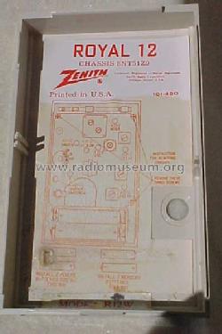 Royal 12 W Ch= 8NT51Z9 / 8XT51Z9; Zenith Radio Corp.; (ID = 758077) Radio