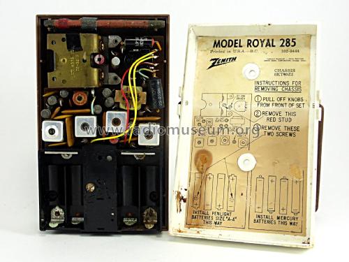 Royal 285-J Pocket Radio 285-J Ch=8KT40Z2; Zenith Radio Corp.; (ID = 2308260) Radio
