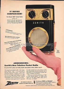 Royal 500 Ch= 7XT40 Circuit #2; Zenith Radio Corp.; (ID = 2030323) Radio