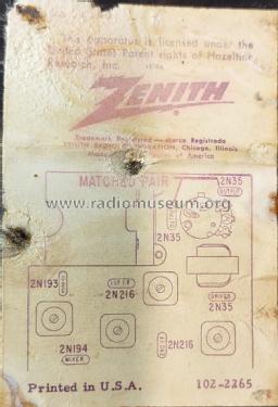 Royal 500 Ch= 7ZT40 'Revised'; Zenith Radio Corp.; (ID = 2867298) Radio