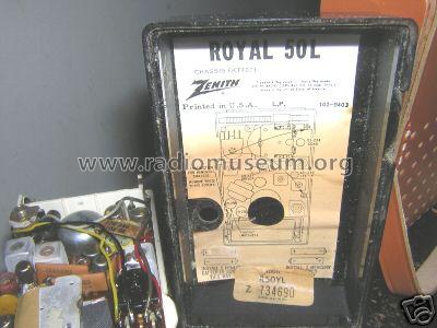 Royal 50L Shirt Pocket Radio ch= 6KT40Z8; Zenith Radio Corp.; (ID = 235045) Radio