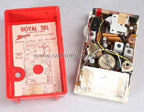 Royal 50VL Shirt Pocket Radio Ch= 6KT40Z1, 6KT40Z8; Zenith Radio Corp.; (ID = 869737) Radio