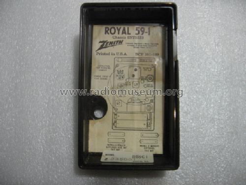 Royal 59C-1, 59F-1, 59W-1 Ch= 8NT52Z8, 8NT52Z9; Zenith Radio Corp.; (ID = 1601337) Radio