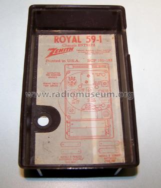 Royal 59C-1, 59F-1, 59W-1 Ch= 8NT52Z8, 8NT52Z9; Zenith Radio Corp.; (ID = 2500319) Radio