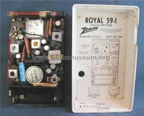 Royal 59C-1, 59F-1, 59W-1 Ch= 8NT52Z8, 8NT52Z9; Zenith Radio Corp.; (ID = 568354) Radio