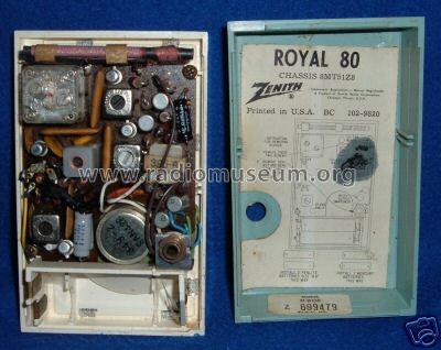 Royal 80-G Shirt Pocket Radio Ch= 8MT51Z8; Zenith Radio Corp.; (ID = 123726) Radio