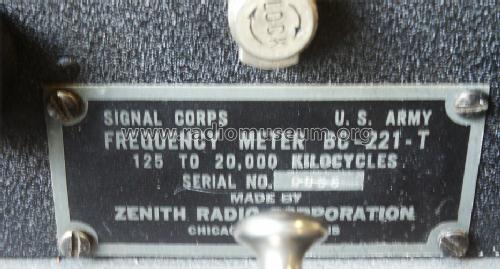 SCR-211-T Frequency Meter Set ; Zenith Radio Corp.; (ID = 1011503) Equipment