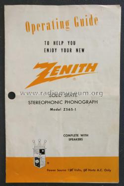 Z565-1 Solid State Stereophonic Phonograph ; Zenith Radio Corp.; (ID = 2260999) Enrég.-R