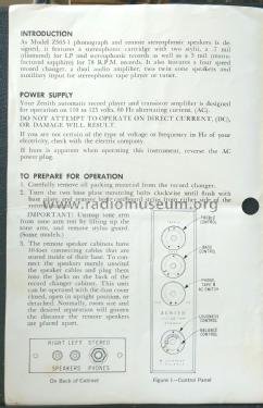 Z565-1 Solid State Stereophonic Phonograph ; Zenith Radio Corp.; (ID = 2261000) Ton-Bild