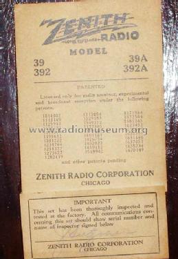 Spanish Deluxe Zenith Ch= 392; Zenith Radio Corp.; (ID = 176377) Radio