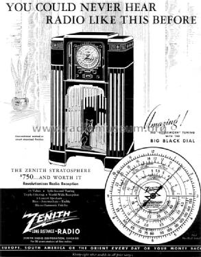 1000-Z Stratosphere Ch=2501; Zenith Radio Corp.; (ID = 1162486) Radio