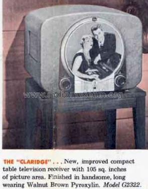 G2322R The Claridge 23G22; Zenith Radio Corp.; (ID = 497325) Televisión