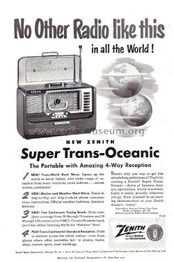 Trans-Oceanic H500 Ch= 5H40 ; Zenith Radio Corp.; (ID = 1958638) Radio