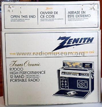 Trans-Oceanic R-7000-2 Ch= 2WMR70; Zenith Radio Corp.; (ID = 1208125) Radio