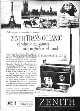 Trans-Oceanic Royal 1000-D Ch= 9CT41Z2 & 9HT41C2; Zenith Radio Corp.; (ID = 2438767) Radio