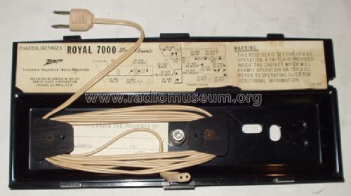 Trans-Oceanic Royal 7000 Ch= 18ZT40Z3; Zenith Radio Corp.; (ID = 779043) Radio