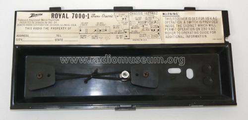 Trans-Oceanic Royal 7000-1 Ch= 18ZT40Z; Zenith Radio Corp.; (ID = 1450294) Radio