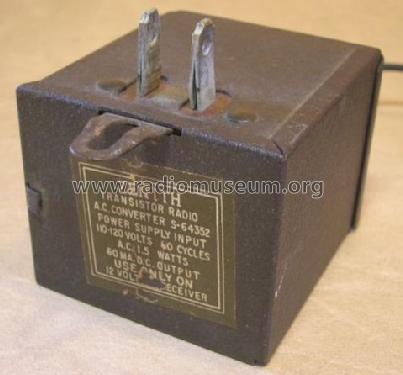 Transistor Radio AC Converter S-64352; Zenith Radio Corp.; (ID = 1747453) Power-S