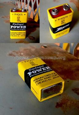 Transistor Radio Battery 9 Volts Z-216; Zenith Radio Corp.; (ID = 2823428) A-courant