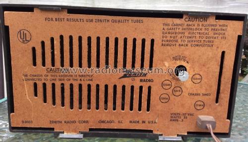 X164C Ch= 5M03; Zenith Radio Corp.; (ID = 2157298) Radio