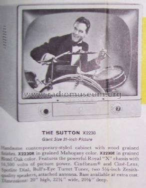 X2230EU Ch= 19X21U; Zenith Radio Corp.; (ID = 2237248) Televisión