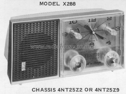 X288A Ch= 4NT25Z9; Zenith Radio Corp.; (ID = 1235376) Radio