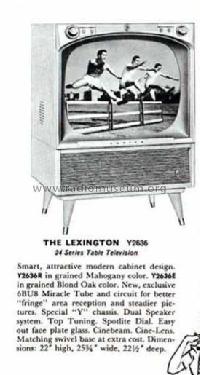 Y2636RUZ Ch= 17X23U; Zenith Radio Corp.; (ID = 2100666) Télévision