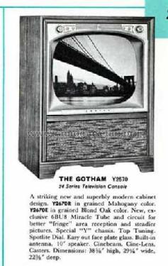 Y2670EUZ Ch= 17X23U; Zenith Radio Corp.; (ID = 2100690) Televisore