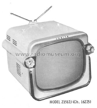 Z1512J Ch= 16Z25; Zenith Radio Corp.; (ID = 2419091) Televisión