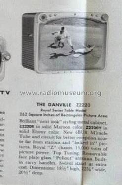 Z2220RDU Ch= 17Y20U; Zenith Radio Corp.; (ID = 1978562) Fernseh-E