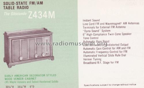 Z434M 'The Glissando' Ch= 9ZT15; Zenith Radio Corp.; (ID = 2586162) Radio