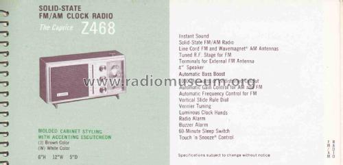 Z468W; Zenith Radio Corp.; (ID = 2812670) Radio