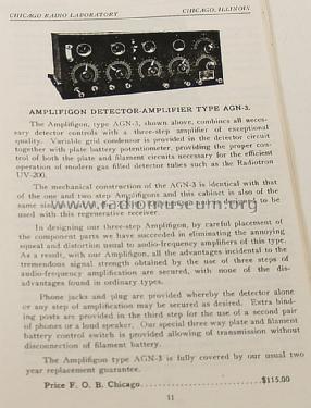 Z-Nith Amplifigon AGN-3 ; Zenith Radio Corp.; (ID = 1177872) mod-past25