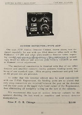 Z-Nith Audion Detector ADP ; Zenith Radio Corp.; (ID = 1177900) mod-pre26