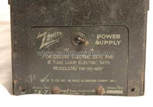 Power Supply ZE-7; Zenith Radio Corp.; (ID = 880924) Power-S