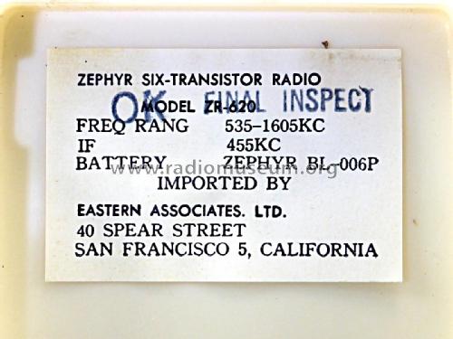 6 Transistor ZR-620; Zephyr Co., Ltd.; (ID = 2244081) Radio