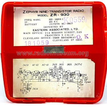 9 Transistor ZR-930; Zephyr Co., Ltd.; (ID = 2271064) Radio