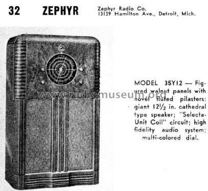 35Y12 ; Zephyr Radio Co.; (ID = 1006629) Radio