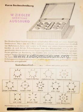 Routine Messhilfe ; Ziegler, W., (ID = 1448626) Equipment