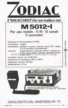 Kommunikationsradio M-5012; Zodiac Svenska Ab; (ID = 2755928) Citizen