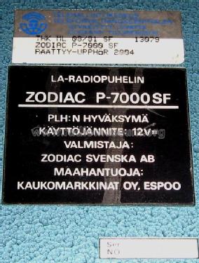 LA-radiopuhelin P-7000SF; Zodiac Svenska Ab; (ID = 1370264) Citizen