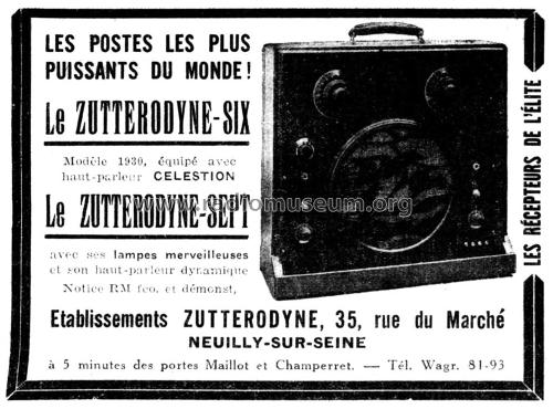 Zutterodyne-Sept ; Zutterodyne; Neuilly (ID = 2648806) Radio